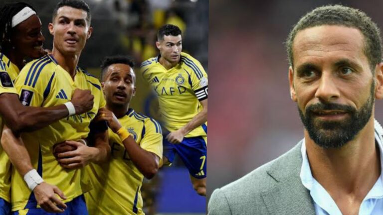 Cristiano Ronaldo writes a 7-word message after scoring in Al-Nassr’s victory over Al Rayyan; Rio Ferdinand responds with a’shock’ reply.